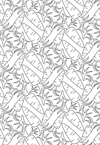 Carrot Pattern Coloring Page